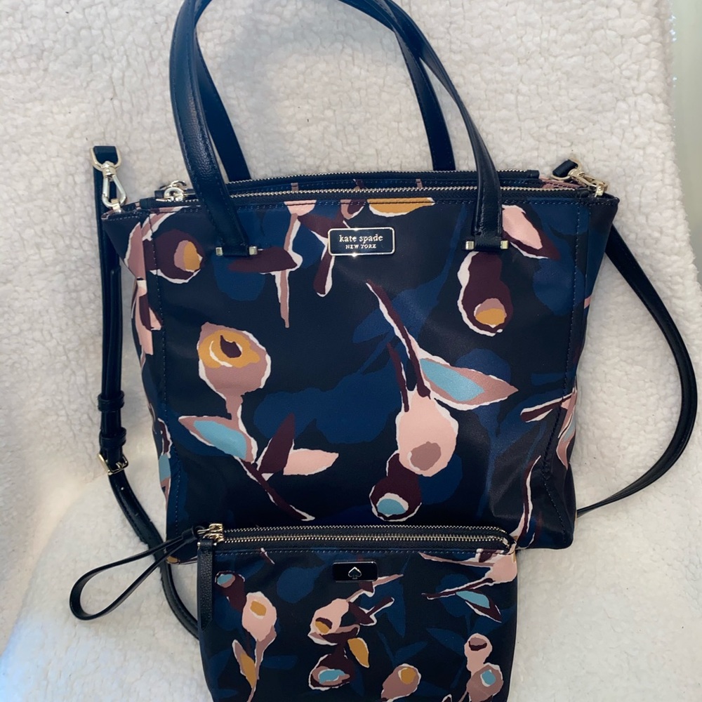 Kate Spade Nylon bag and wristlet